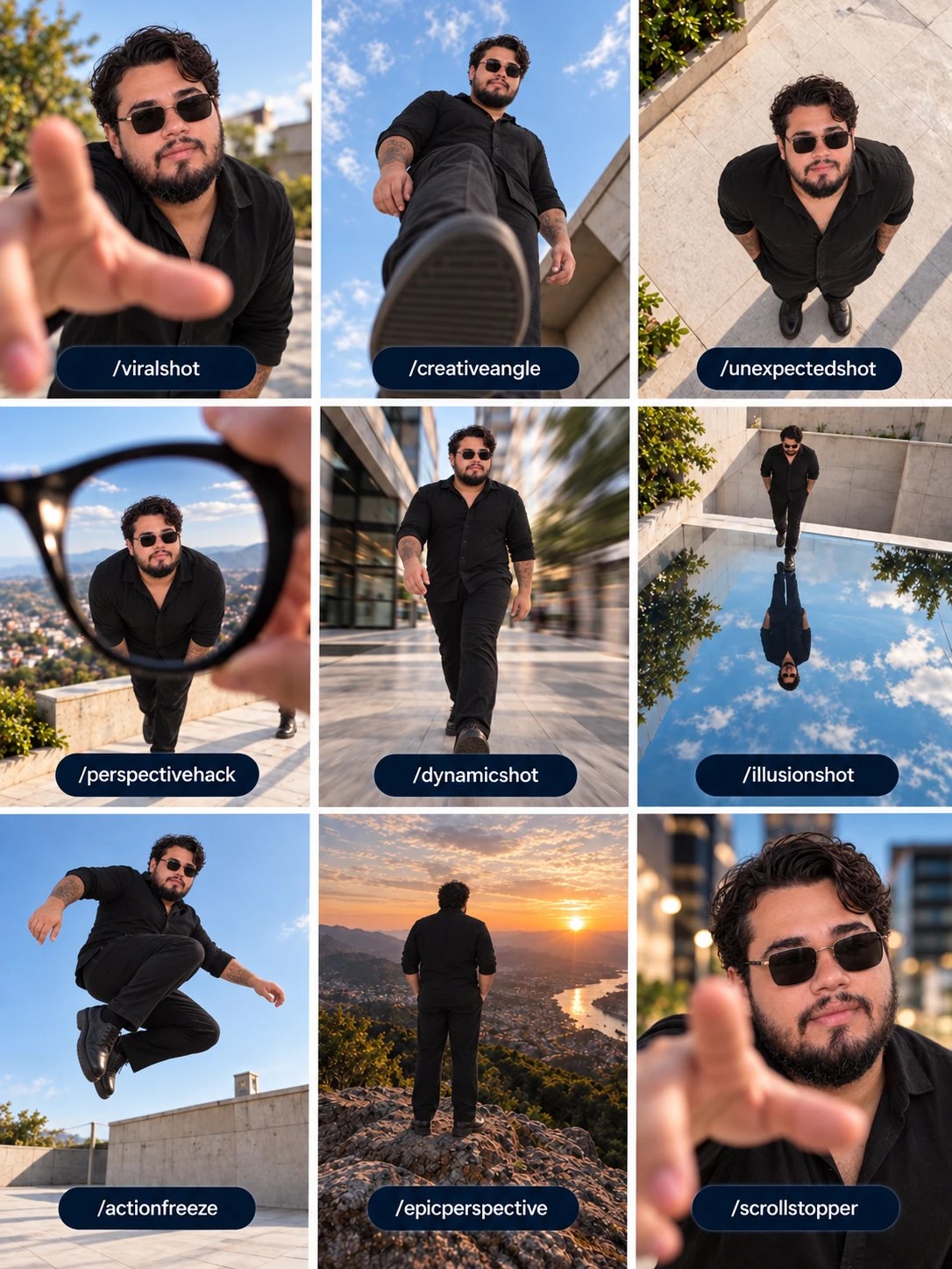 Exemplos de fotos que param o dedo