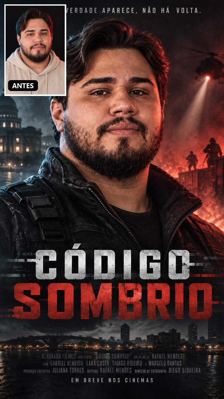Antes e depois do comando /movieposter