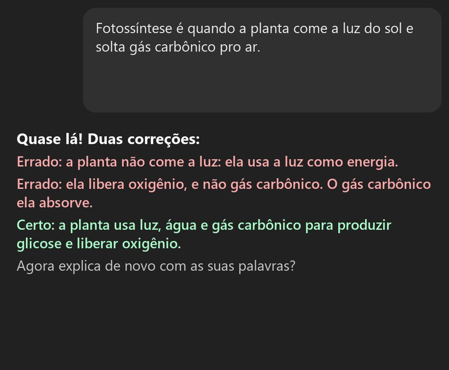 Resultado do comando /teachmeback