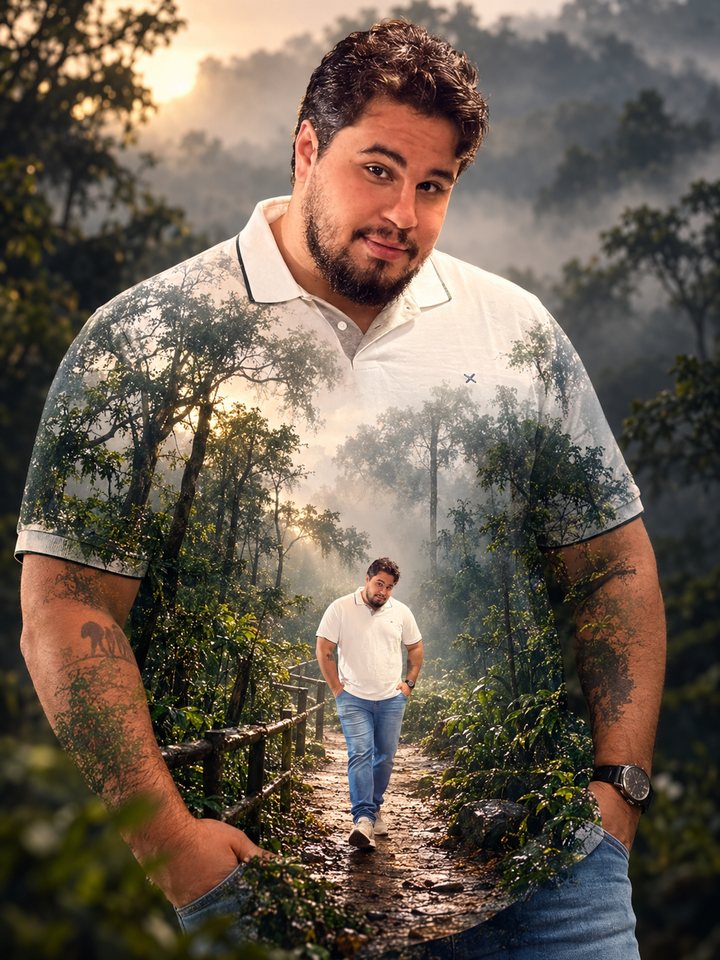 A foto refeita com /doubleexposure